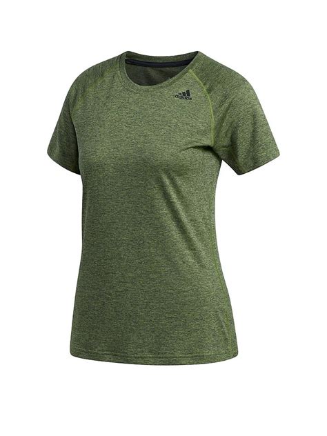 adidas e streifen t.shirt grün damen|grüne Shirts für Damen .